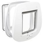 4-Wege Freilauftür für Glastüren Maße: 27 × 26 cm Höhe: 26 cm Farbe: weiß